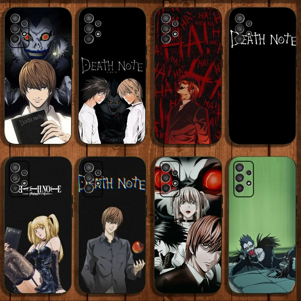 

D-Death Note Phone Case For Samsung Galaxy A13,A21s,A22,A31,A32,A52,A53,A71,A80,A91 Soft Black Cover