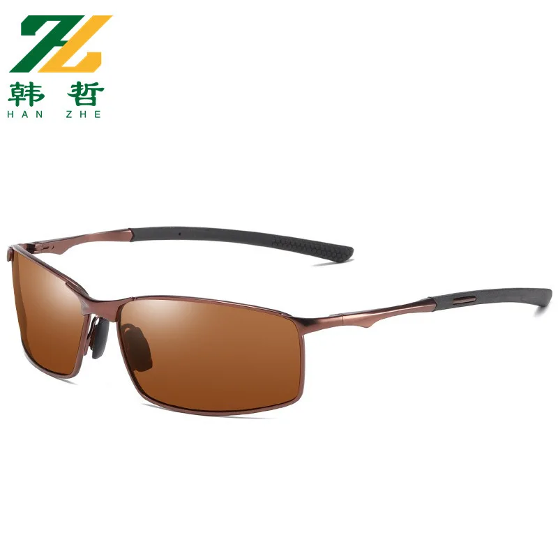 Men Square Metal Polarized Photochromic Sunglasses UV400 Night Vision Anti Glare Driving Fashion Shades Outdoor Sun Eyewea