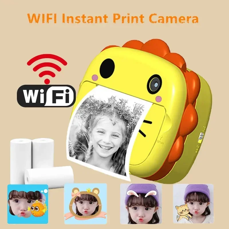 ใหม่ High-Instant พิมพ์กล้อง WIFI สําหรับเด็ก Mini กล้องพิมพ์ความร้อนของเล่นวิดีโอของเล่นสําหรับของขวัญเด็ก