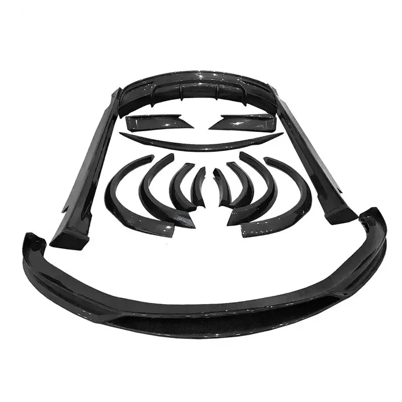 Carbon Fiber RZ Style Bodykit Car Styling Front Lip Rear Diffuser Side Skirts Body Kit for Tesla Model S