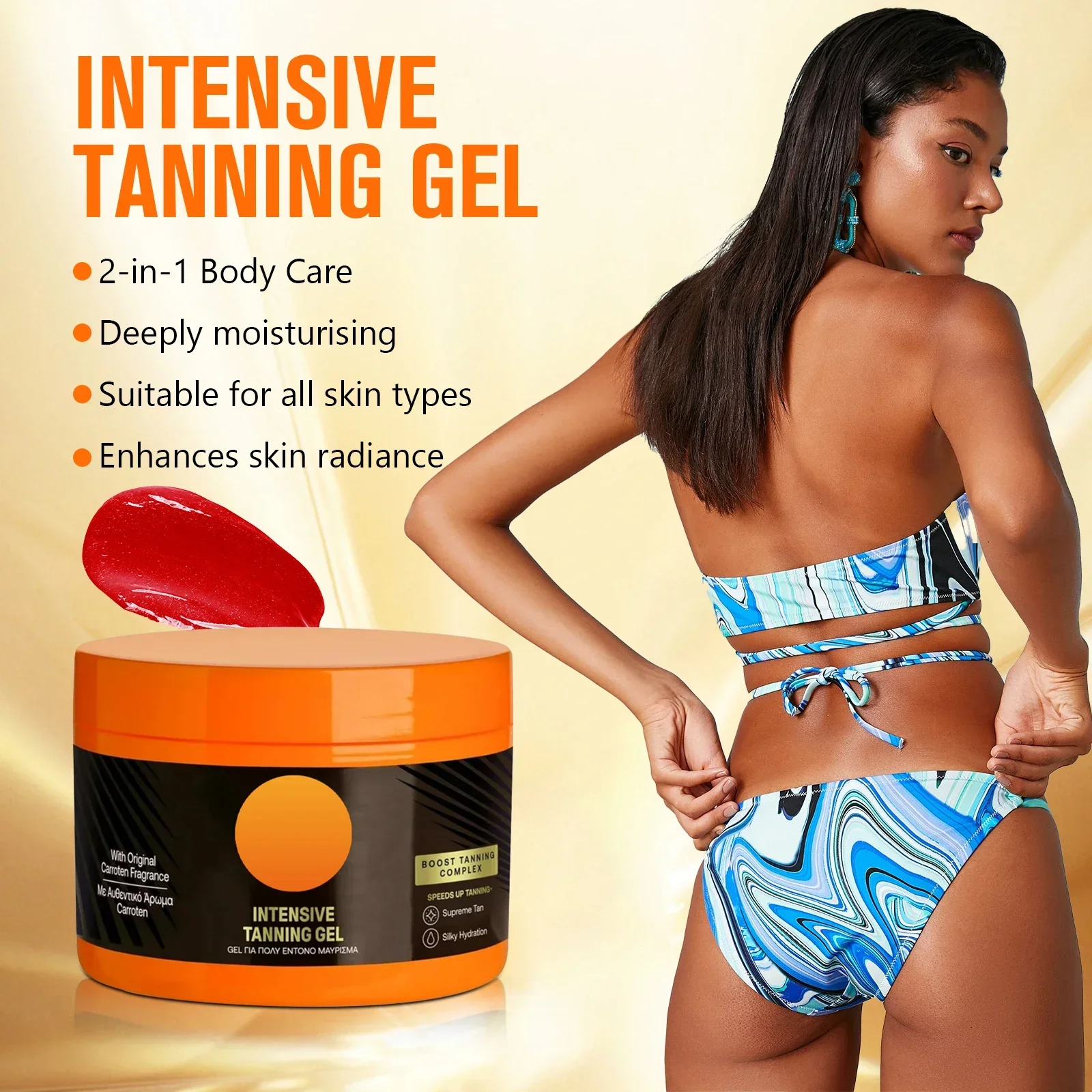 Tanning Cream Face Body Nourishing Sunless Tanner Natural Bronzer Skin Self Tan Lotion Long Lasting Shade No Sun Needed Glow