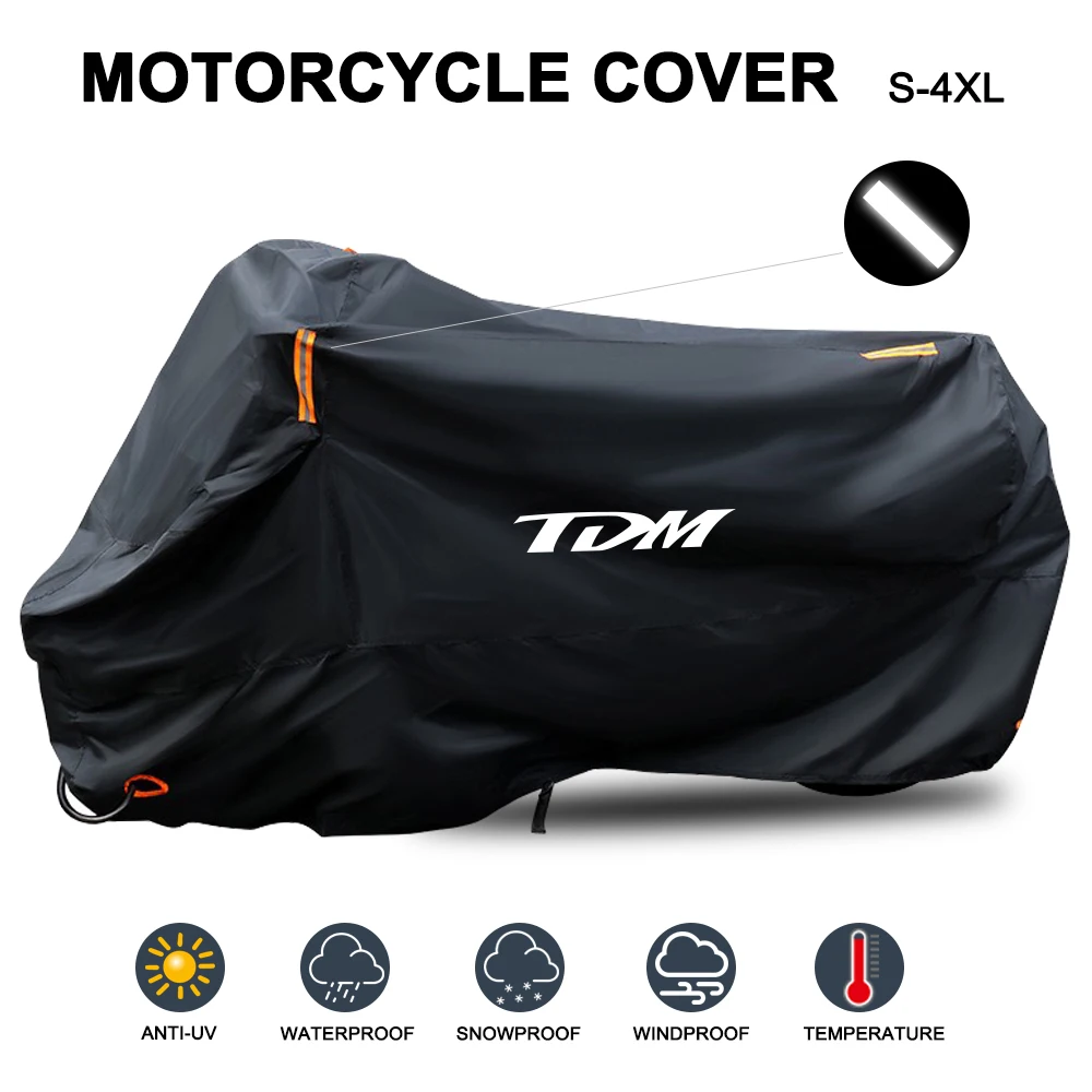 Motorcycle Cover Waterproof Outdoor All Season Dustproof UV Protective Moto Scooter Rain Cover for YAMAHA TDM 900 TDM900