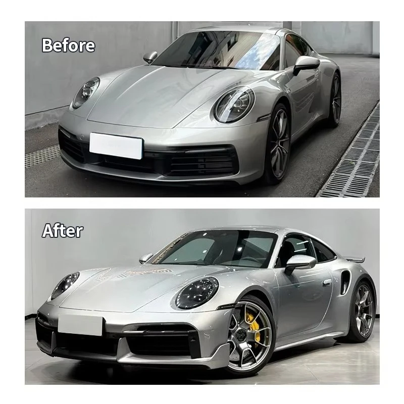 992 Upgrade Turbo S SD Body Kit - Front Bumper Assembly, Exhaust Tips & Air Deflector for 2019+