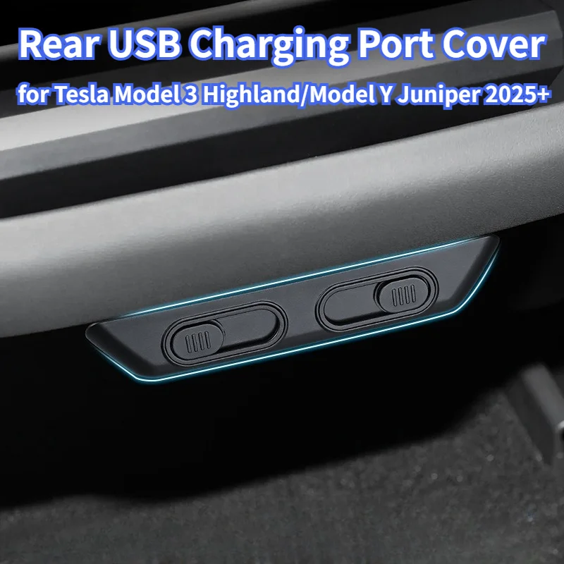 

For Tesla Model 3 Y Highland Juniper Rear Air Outlet USB Charging Dustproof Protector Anti-blocking Backseat Outlet Accessories