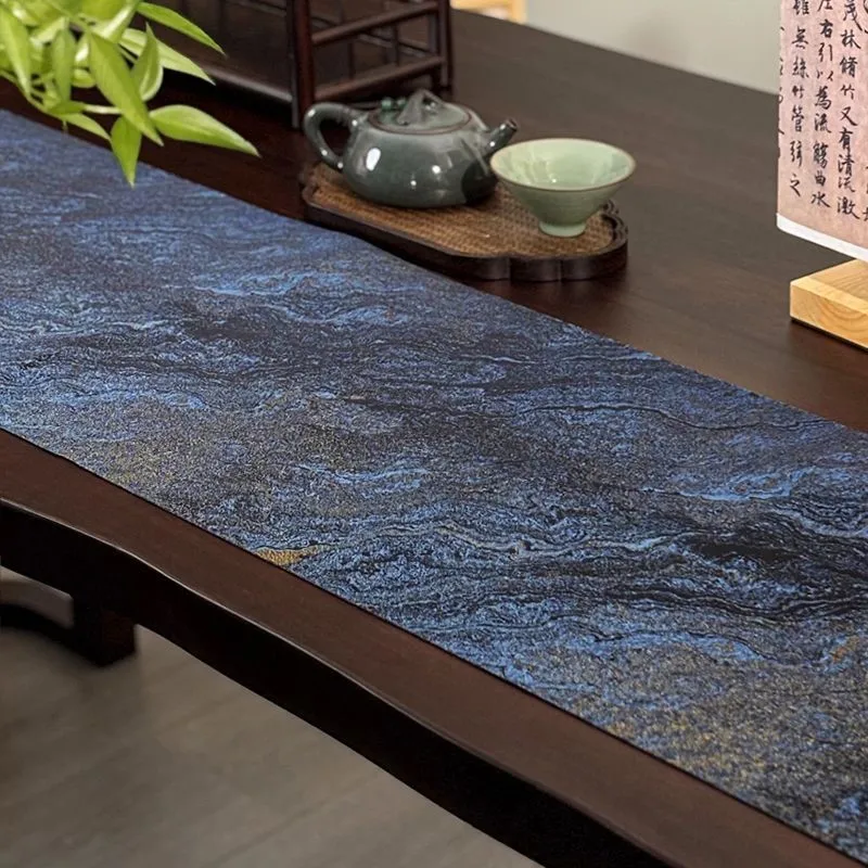 New Chinese Double-sided Woven Brocade Table Flag Tea Table Waterproof Absorbent Tea Mat Dining Table Thickened Table Flag ZG896
