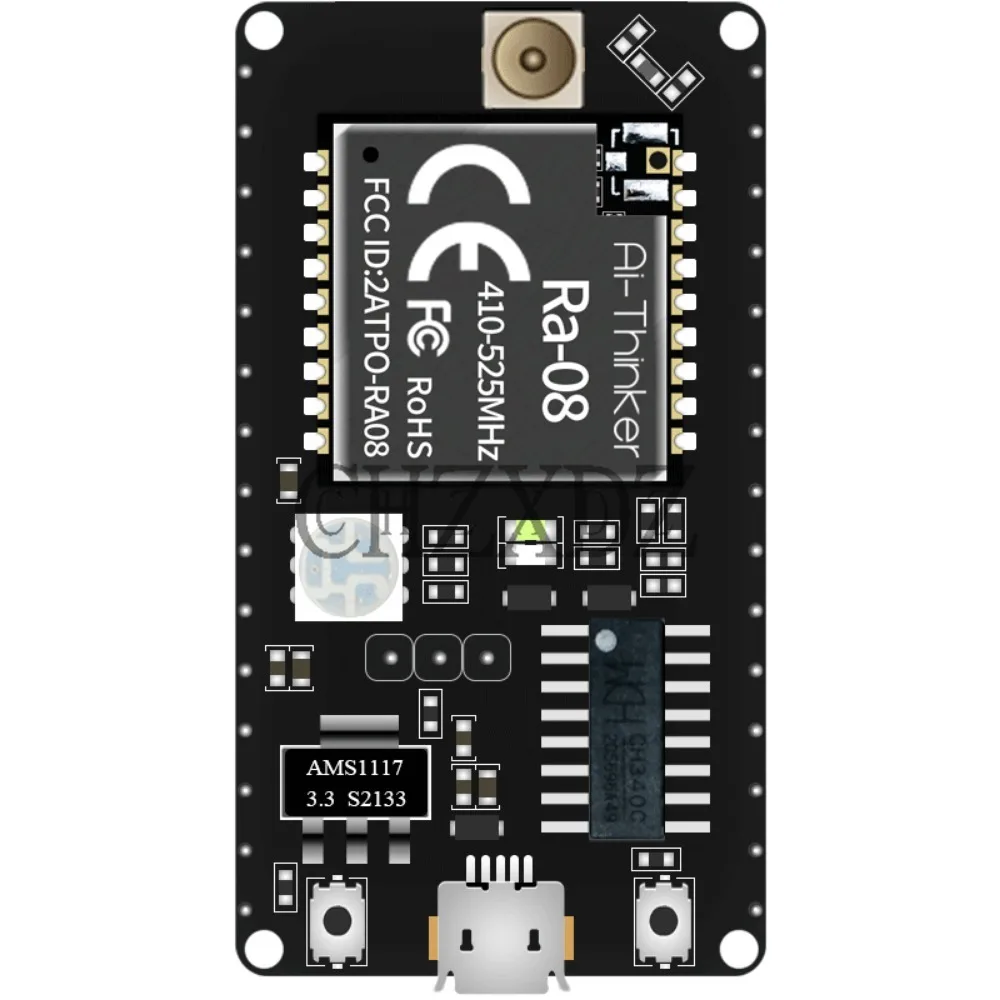 LoRaWAN-Placa de desarrollo de Ra-08, módulo RF 100% Original, interfaz MCU/SMA integrada, antena de 470MHz