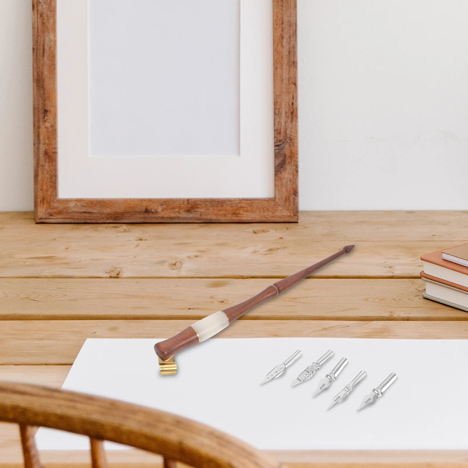 

1 set 1 Set Vintage European Hardwood Resin Calligraphy Pen For Fancy Lettering Artistic Writing Sketching Drawing Line Art