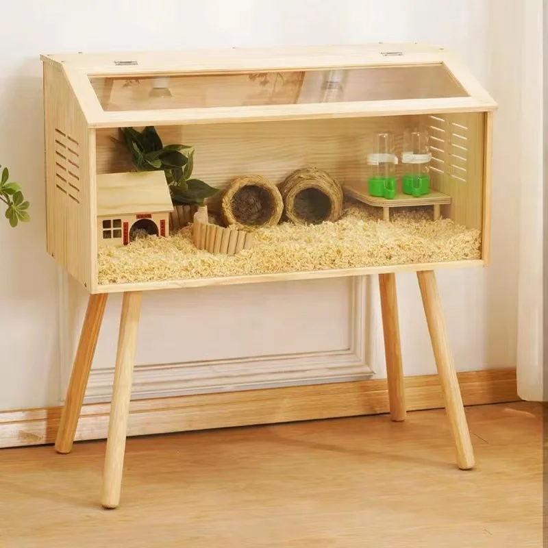 Outdoor Wooden Rabbit House Equipped With Ladder, Professional Pet Hutch With CE Certification