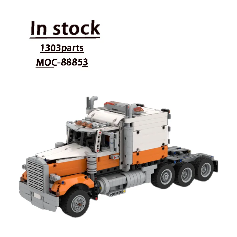 

MOC-88853 City Cargo Transport Semi Truck Building Block Model 1303 Parts Boy Kids Birthday Building Blocks Toy Gifts