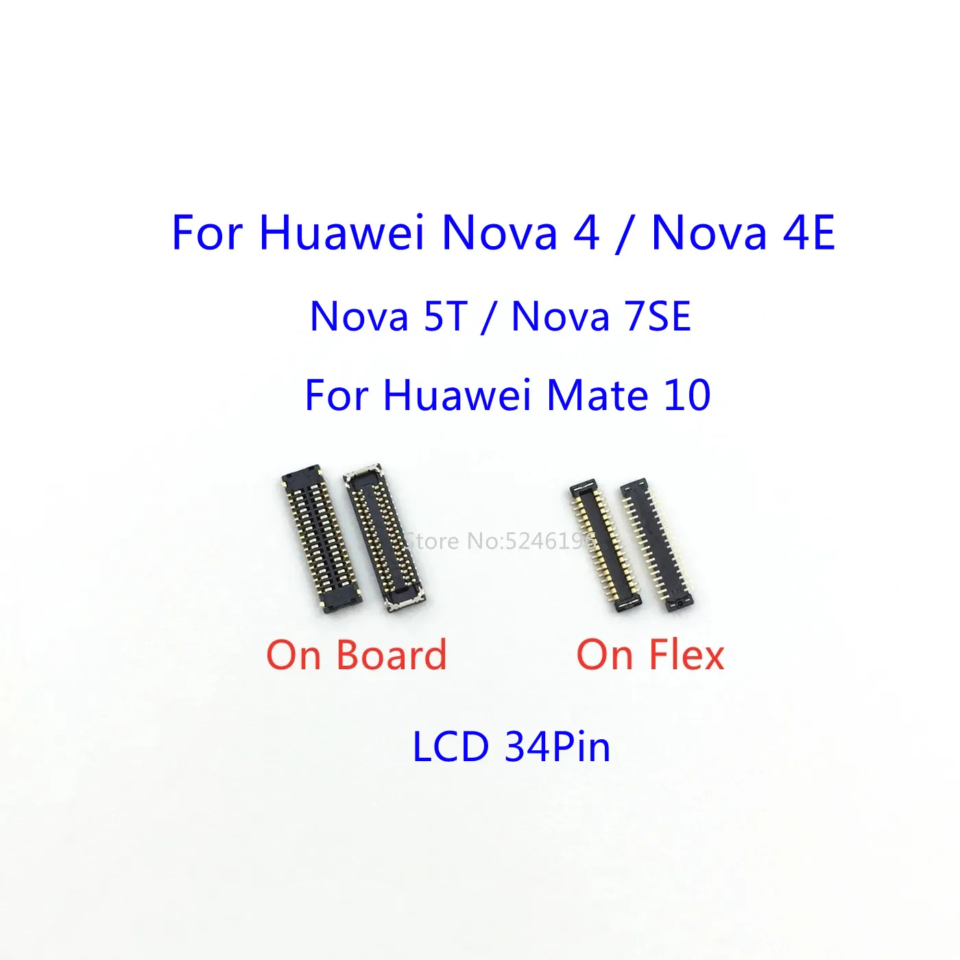 

5-10 шт. гибкий разъем FPC для ЖК-экрана 34-контактный для Huawei Mate 10 Huawei Nova 4 Nova 4E Huawei Nova 5T Huawei Nova 7SE