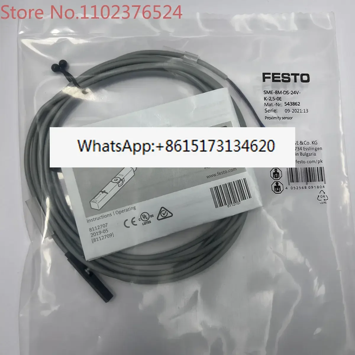 

Magnetic switch SME-8M-DS-24V 543862 61 72 63 574341 3358