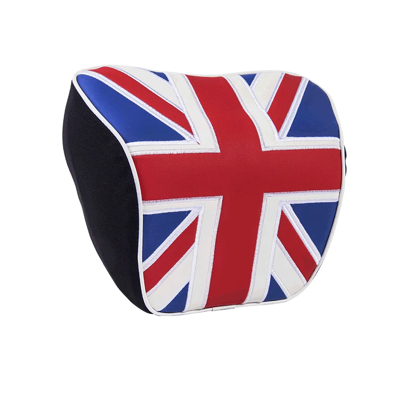 Car Neck Pillow Headrest Pillow Cushion Pillow For BMW MINI Memory Foam UNION JACK Supports Cushion  Car Interior Accessories