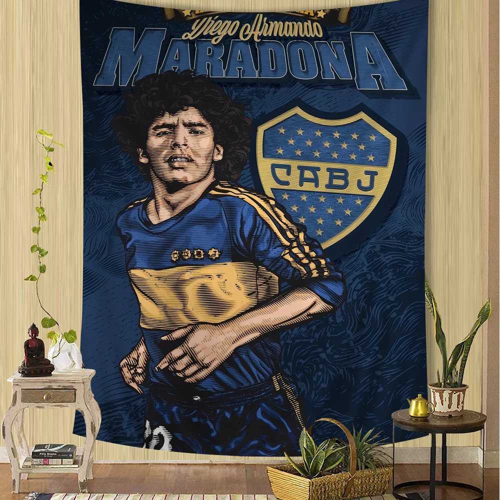 Diego Maradona Hopestyle Art Printed Large Wall Tapestry Indian Buddha Wall Decoration Witchcraft Bohemian Hippie Wall Art Decor