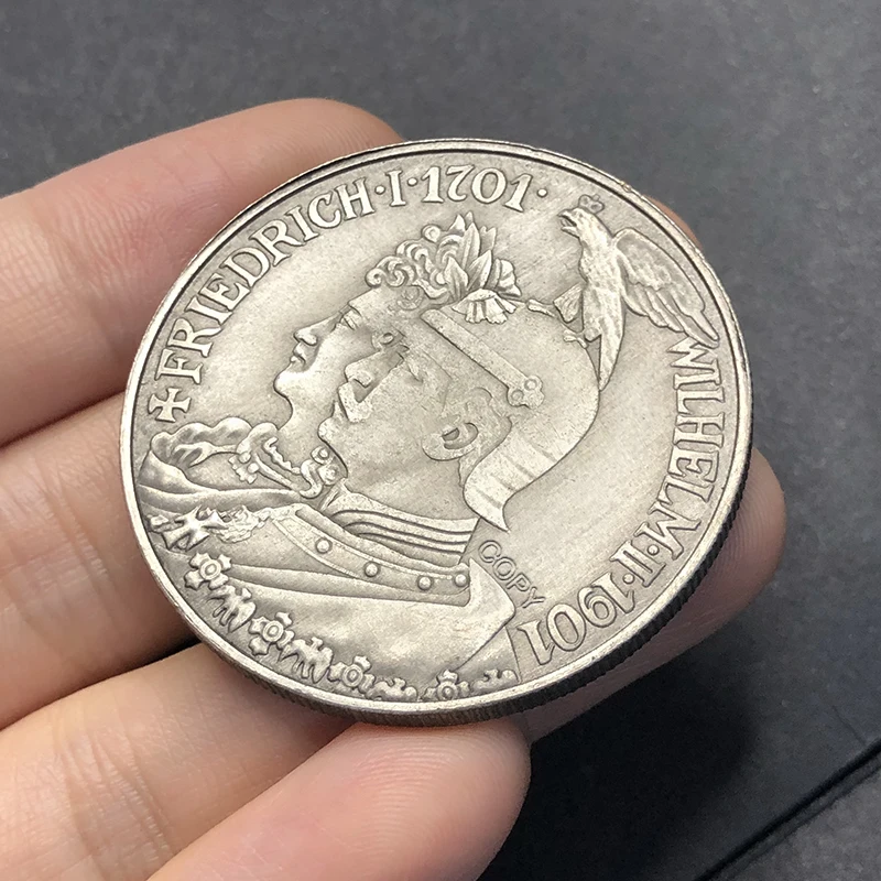 German Prussian 1901 5-Mark 200th Anniversary Winged Replica Coin 39mm Home Decoration Medal Ornament Collect Commemorative Coin