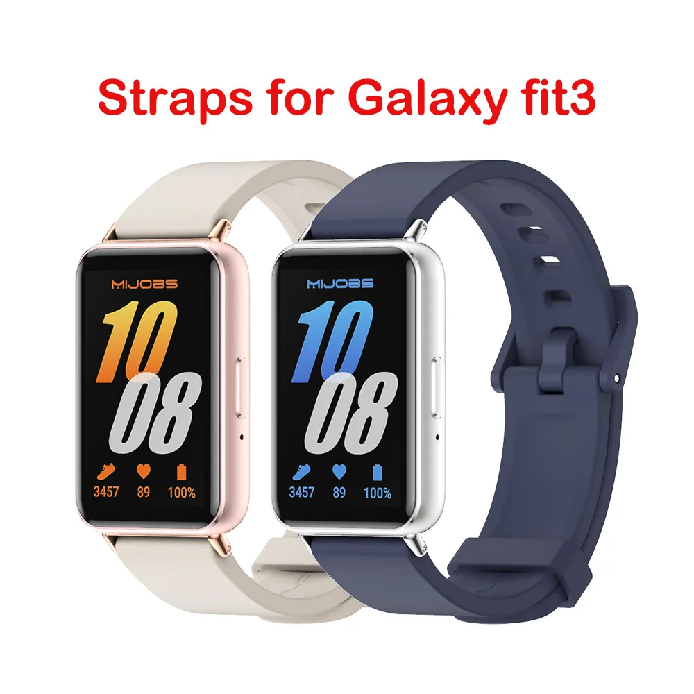 For Samsung Galaxy Fit 3 Strap Silicone Watchband Soft Leather Sport Band Bracelet For Samsung Galaxy Fit3 Correa Replacement
