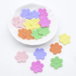 50Pcs 20mm Padded Flower Applique for DIY Clothes Hat Shoes Crafts Sewing Supplies Patches Headwear Hair Clips Decor Accessories