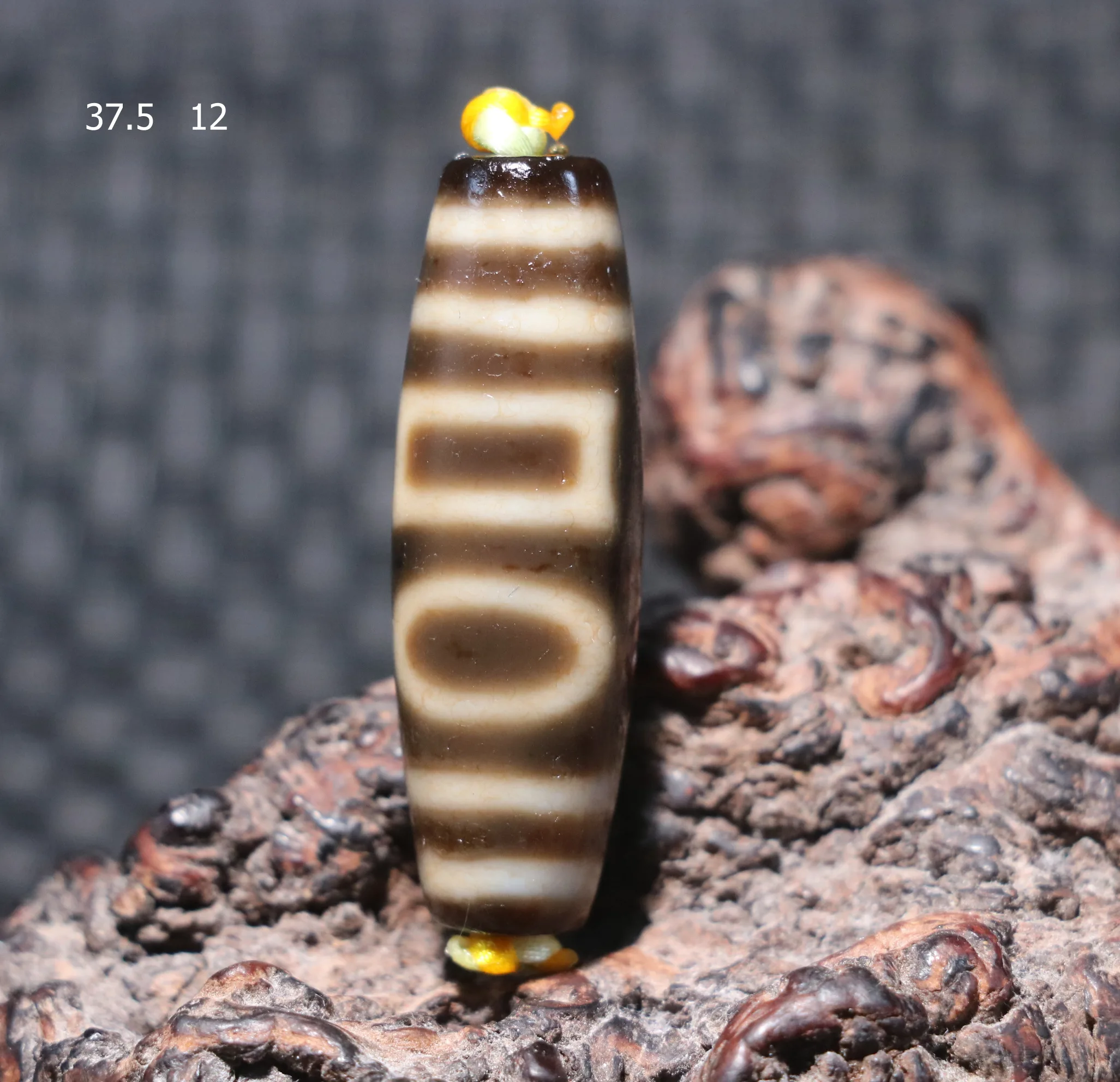 

Ultra Power Energy Tibetan old Agate Oily Patina Double Heaven&Earth dZi Bead Amulet Fit For Bracelet Amulet Treasure Jewelry