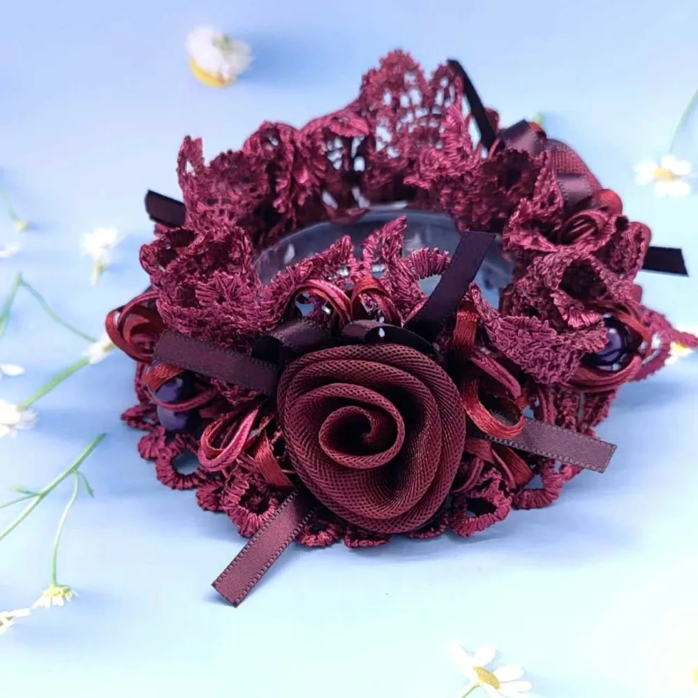 Borracha Cabelo Scrunchies para Mulheres, Cabeça Flor, Borracha, Scrunchies, Acessórios de Cabelo, Faixa de Cabelo, Acessórios para Cabelo