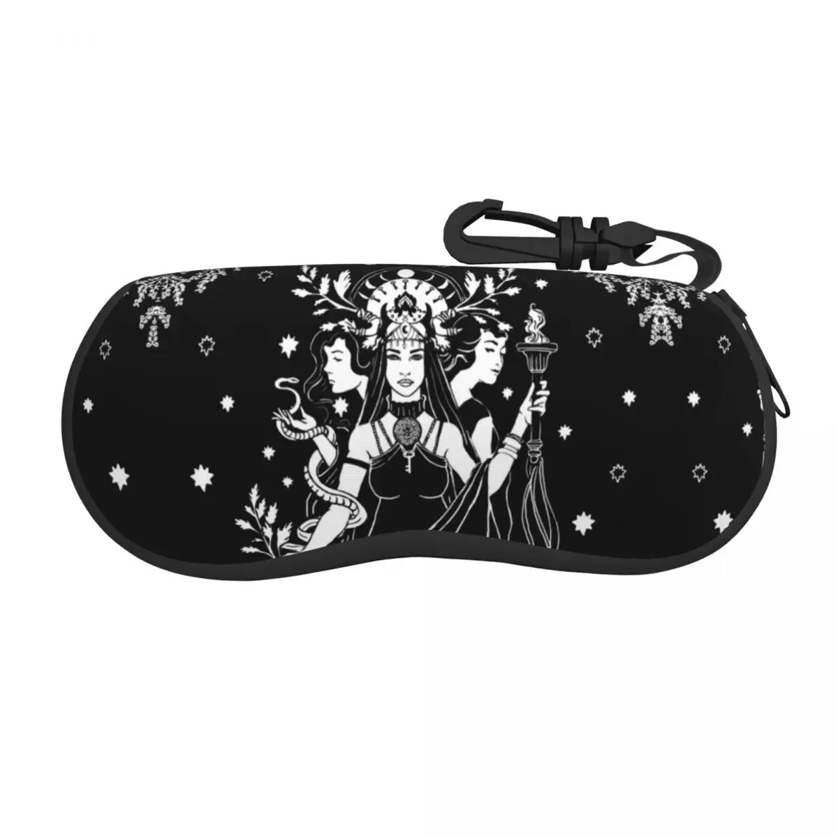 Custom Hekate Triple Goddess Glasses Case Stylish Goth Occult Halloween Witch Shell Eyeglasses  Sunglasses Box