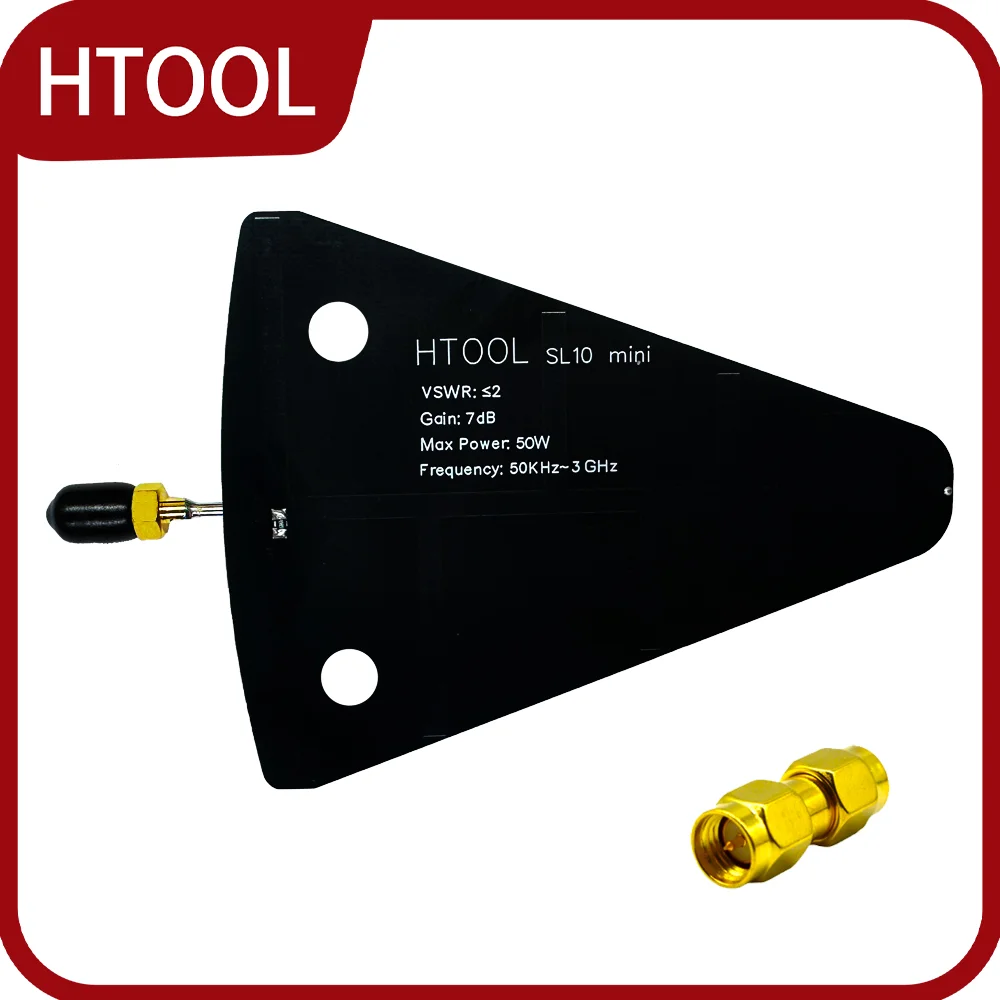 SL10Mini Log-Periodic Antenna 50KHz-3GHz High Gain Omnidirectional Directional Antenna RF Microwave UWB Antenna