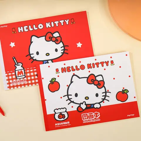 Orijinal Sanrio Hello Kitty Çizim Alıştırma Kitapları Sevimli Karikatür A4 Eskiz Defterleri Öğrenci Kırtasiye Malzemeleri Okul Ödülleri