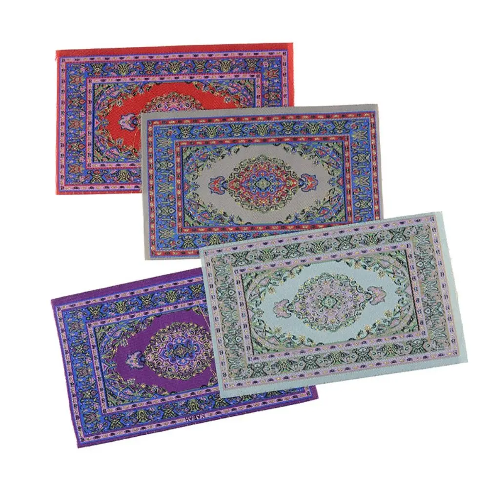Revêtements de sol décoration de maison meubles de maison de poupée tapis 1:12 maison de poupée Miniature Simulation tissage tapis