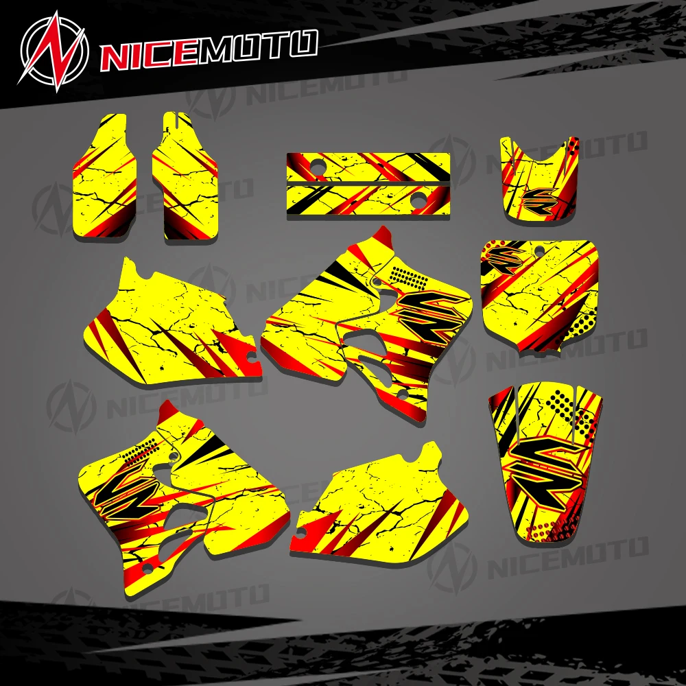 لهوندا CR250 1995 1996 CR125 1995 1996 1997 كامل الرسومات الشارات ملصقات دراجة نارية خلفية اسم رقم مخصص