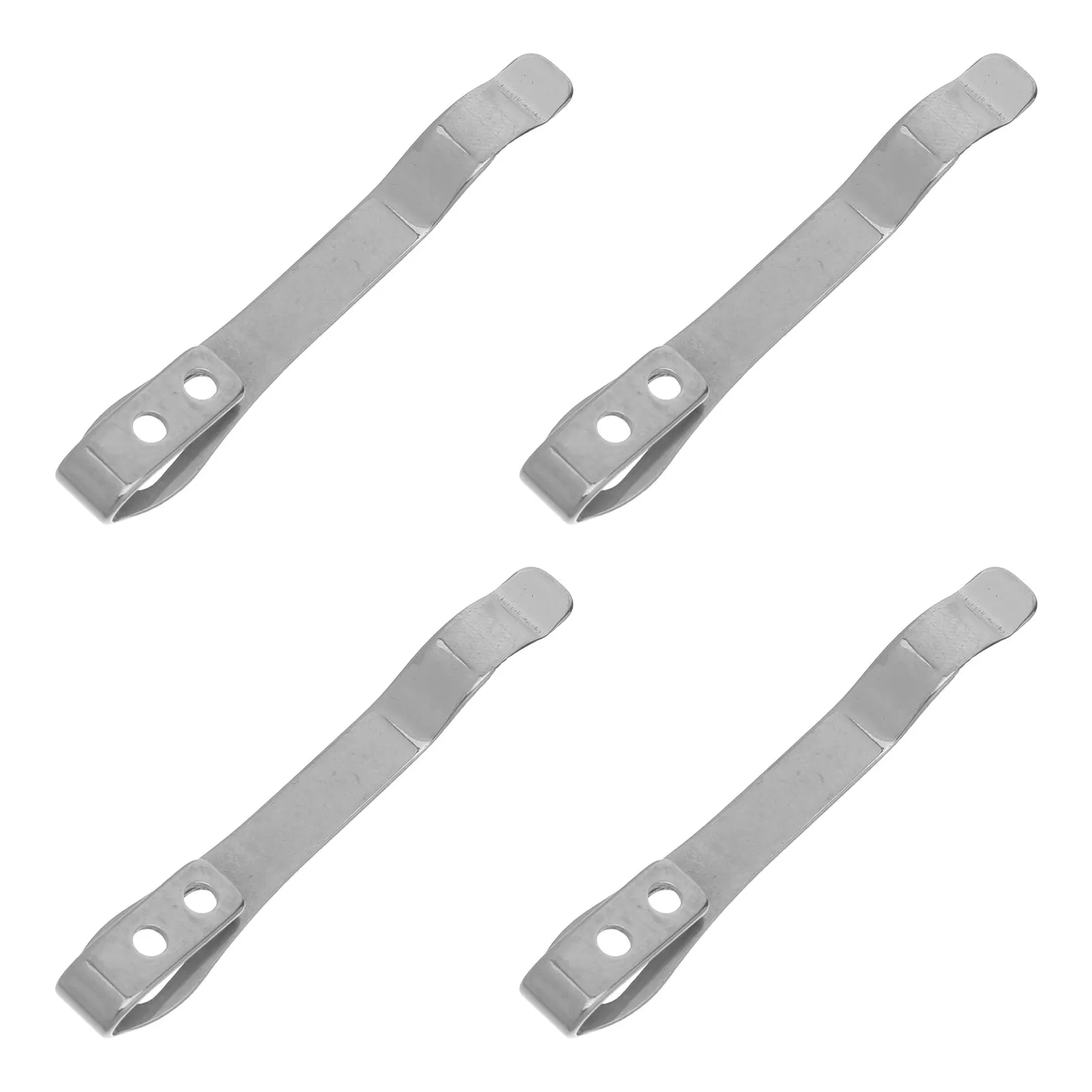 4Pcs Pocket Clip Reinforced Stainless Steel Universal DIY Knife Tool Gear Flashlight Wallet Replacement Accessories