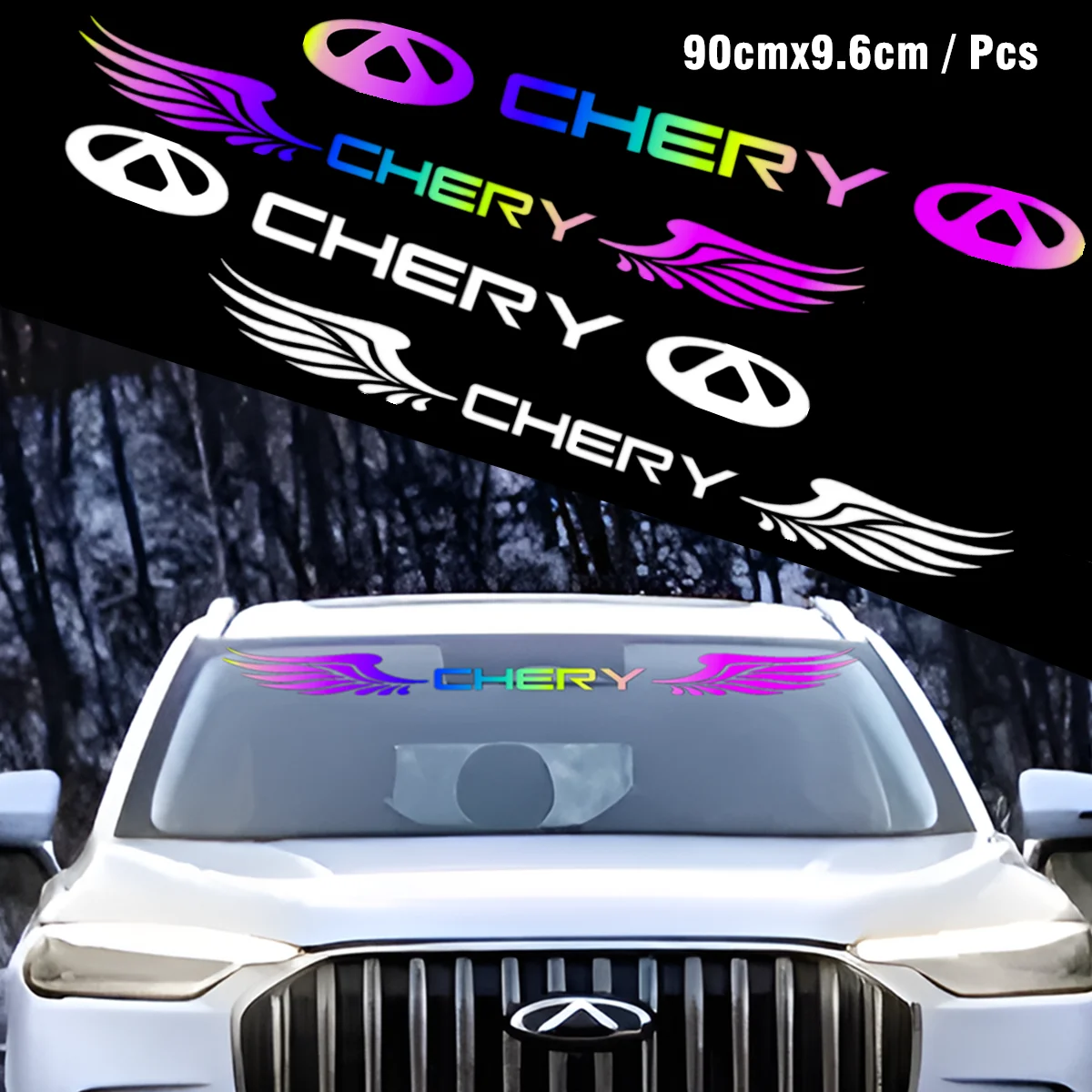 Car Sticker Windscreen Rear Windshield Cutout Reflective Vinyl Decals Door Sport Style CHERY TIGGO 2 3 4 5 5X 6 7 8 PRO OMODA