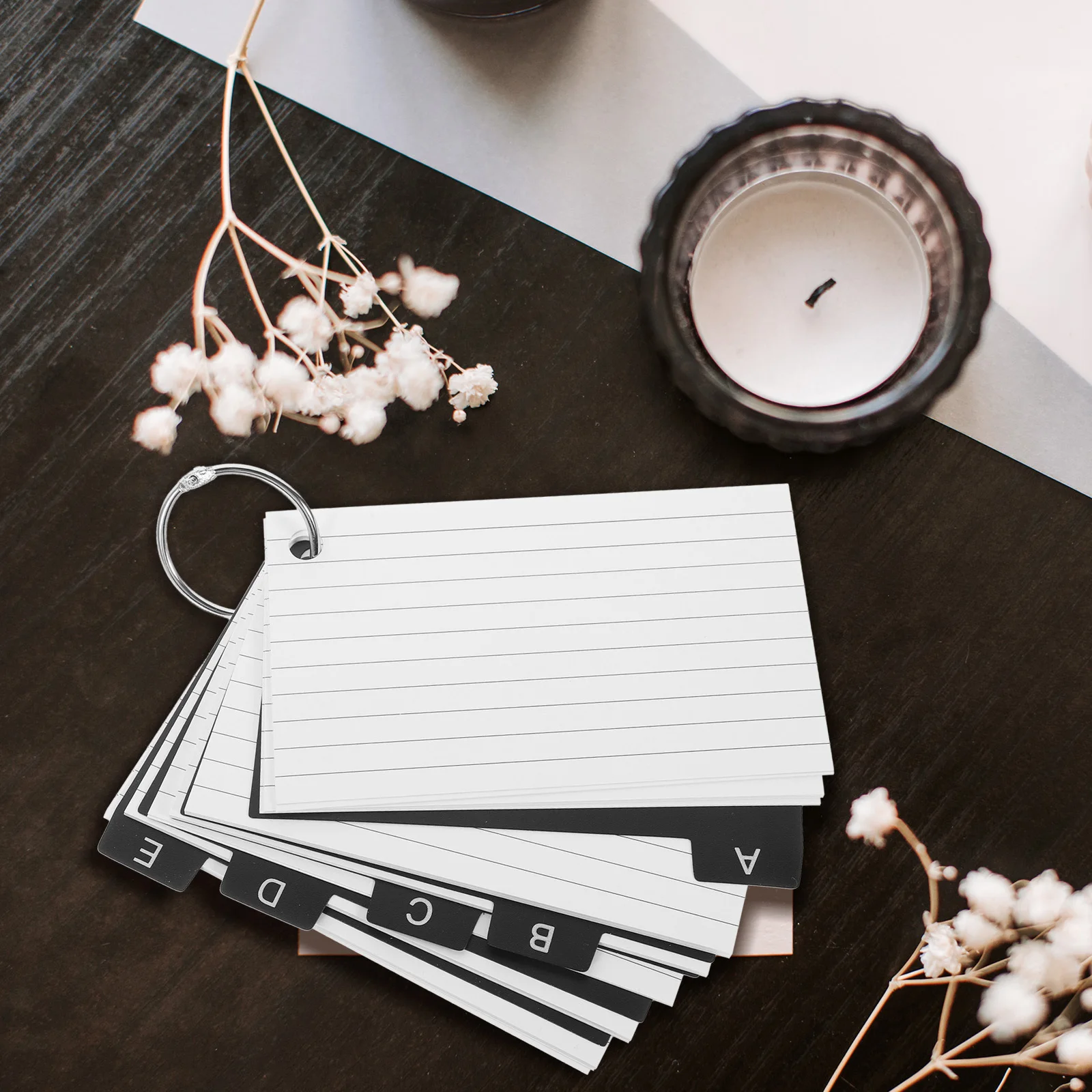 

1Set Index Card Bookmarks Flashcards for Studying Blank Note Cards Pocket Size Convenient Memo Card Notepads for Teachers