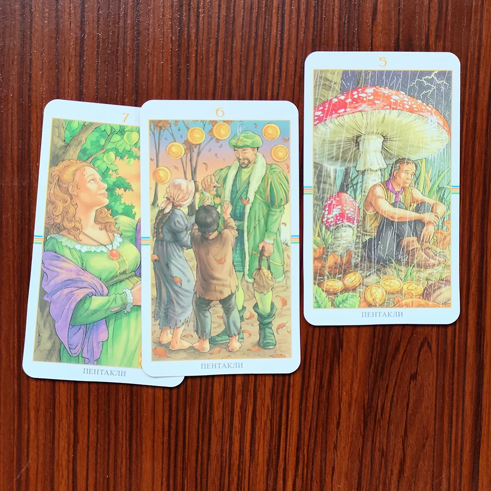 Карты Таро Колесо Года Tarot koło roku wyrocznia 78 kart w języku rosyjskim dla początkujących