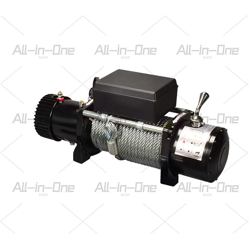 Cabrestante Eléctrico para Vehículos Todoterreno 12V 24V, Tirador de Cable de Acero, Cabrestante de Autorescate para Coche, Cabrestante para Remolque