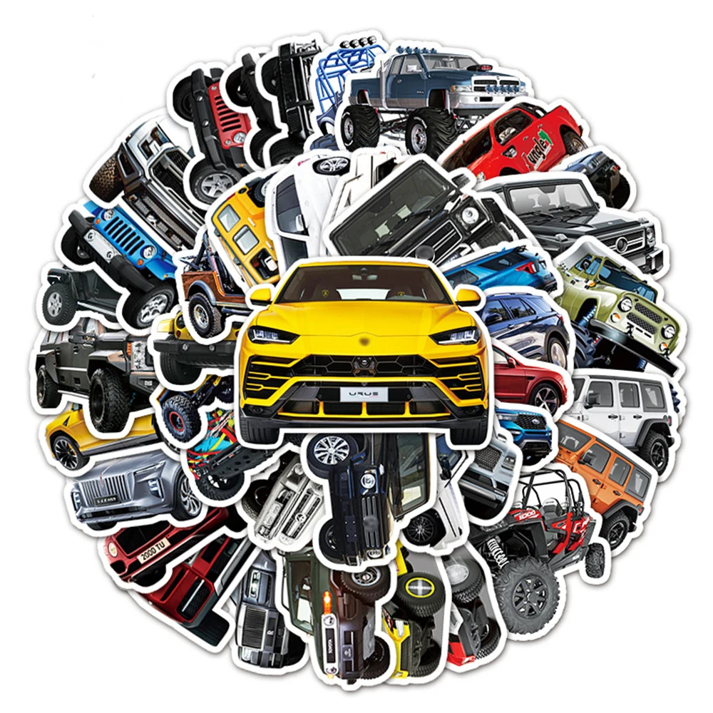 10/30/50PCS Urban SUV Personality Fashion Off-Road Vehicle Graffiti Sticker Bike Skateboard Car Helmet Laptop Computer Wholesale