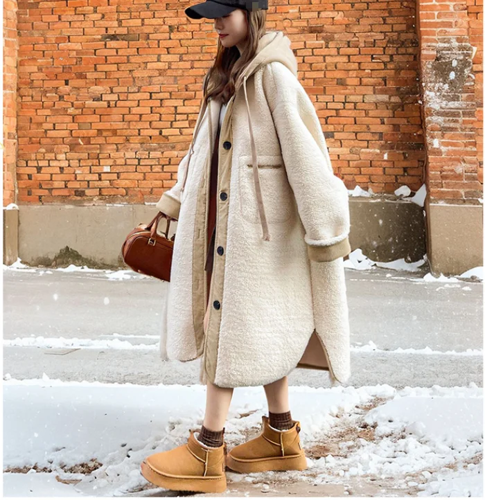 

Autumn new women's fashionable casual versatile detachable single breasted decoration hooded coat jacket