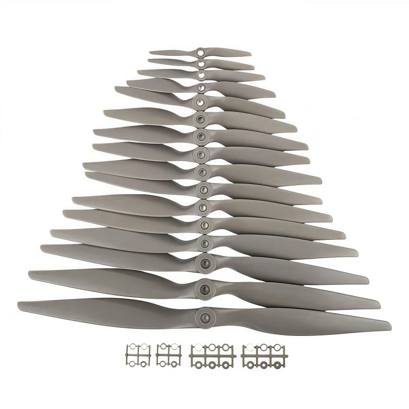 Una colección completa de hélices de aviones modelo originales de Ganfeng Horse Blade: 6x4, 7x5, 8x4, 8x6, 9x6, 10x7, 12x6