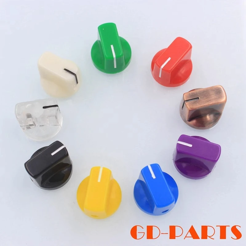 19mm-15mm ABS Plastic Set Pointer Knob For Guitar AMP Effect Pedal Stomp Box Overdrive Radio Cabinet Speaker 6mm Shaft Hole