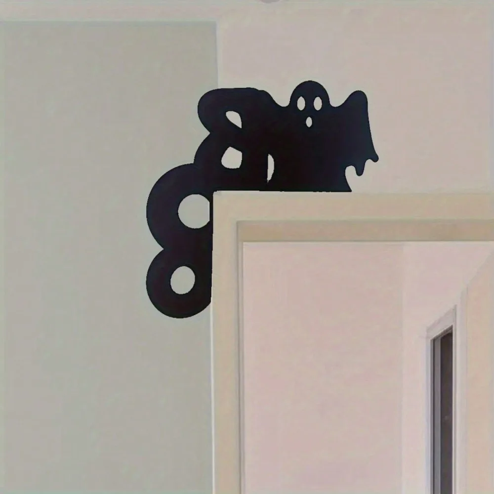CIFbuy Halloween Ghost Door Ornaments, Whimsical Black Silhouette Hangings, Kid Friendly Spooky Decor for Indoor Displays