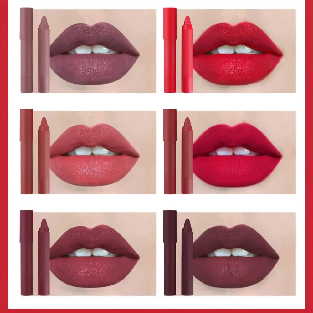 Waterproof Matte Lipstick Pen Intense Pigment Lip Makeup For Kiss Someone Rotating Applicator Smooth Finish Lip Color