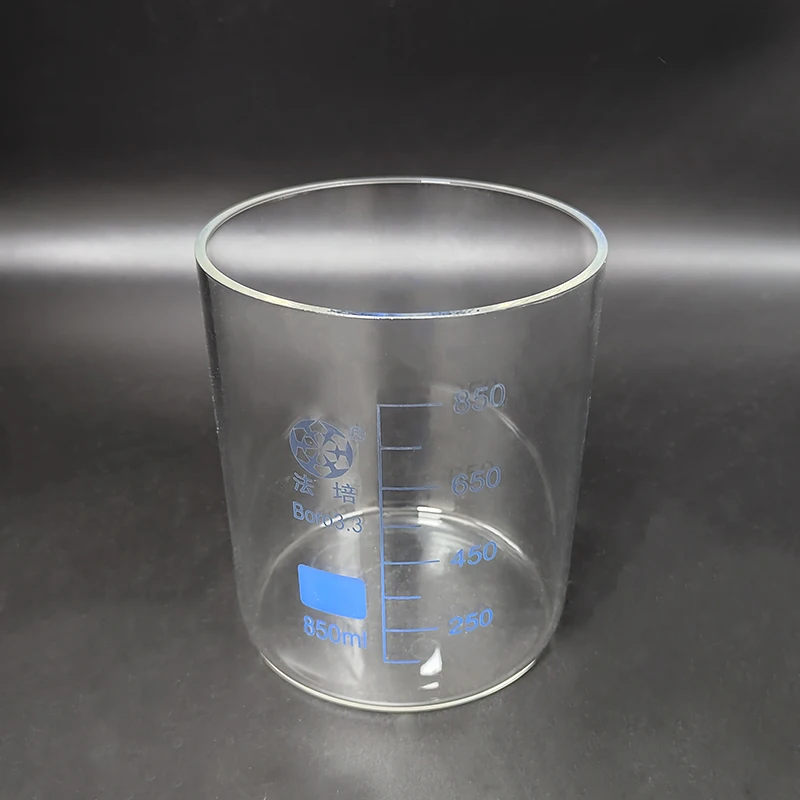 Vaso de nieve FAPE en forma baja sin Caño, capacidad de 100ml/150ml/250ml/500ml/850ml/1000ml/2000ml/3000ml/5000ml, vidrio de borosilicato