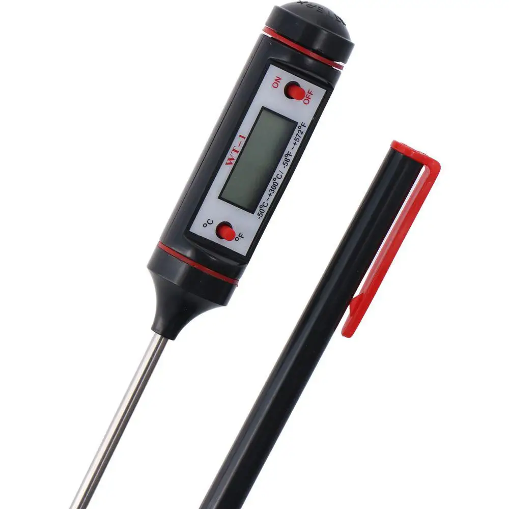 -50℃~300℃（-58℉~+572℉） Kitchen Food Thermometer Instant Read Stainless Steel Probe Digital Thermometer 4 Inch Extra Long