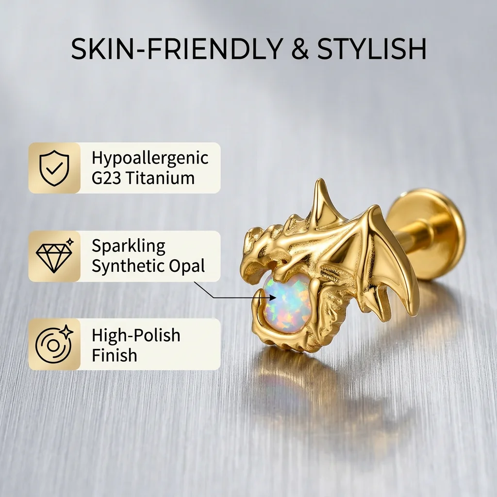 Dermal Anchor Top - Piercing d'oreille en titane G23 à