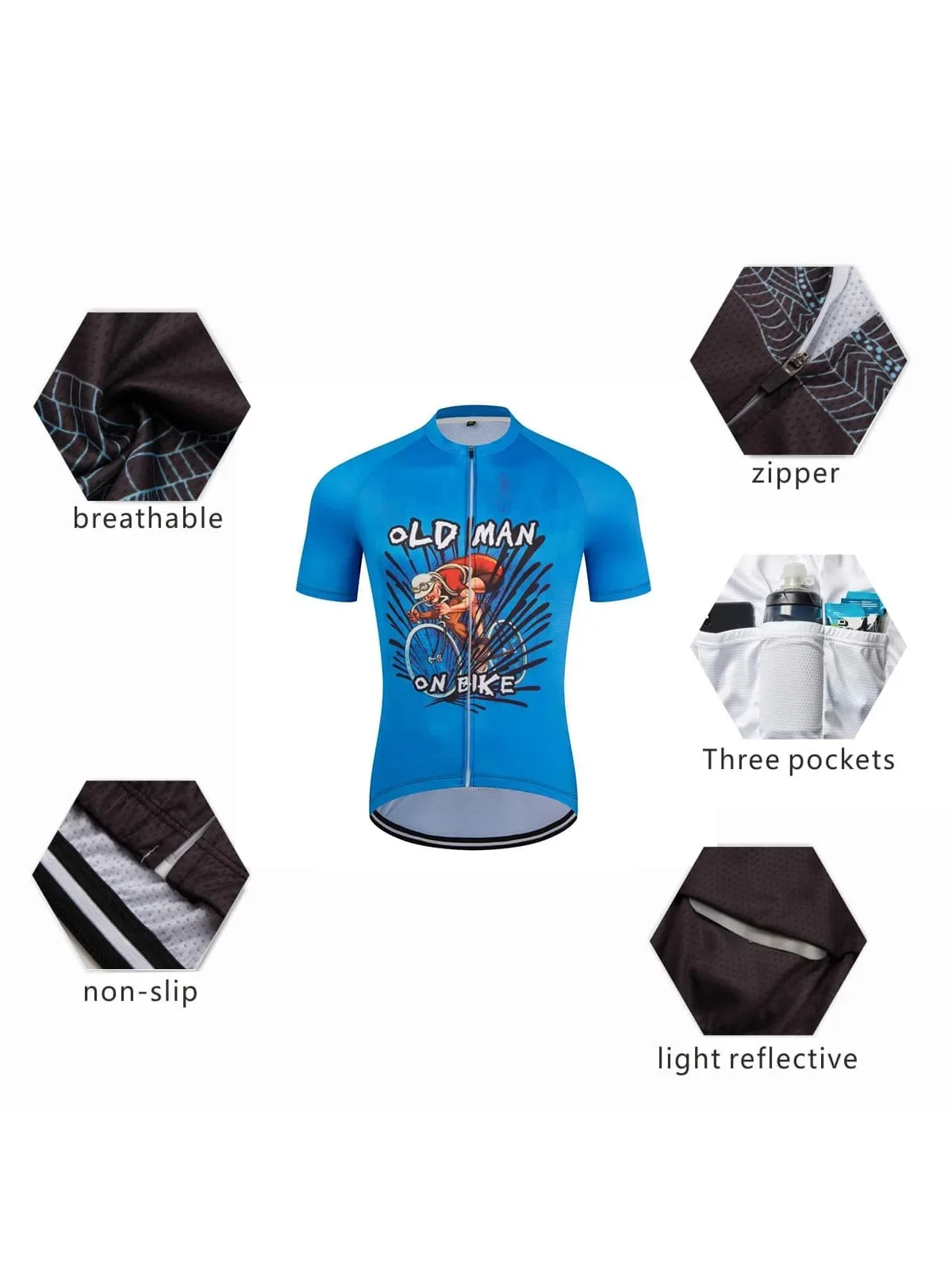 2024 Men\'s Cycling Jersey old man Mountain Bike Road Bike Clothing Short Sleeve Bike Shirt Maillot Ciclismo