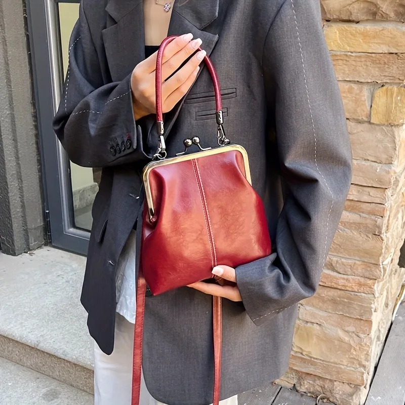 

Женские винтажные сумки через плечо, регулируемый плечевой ремень, однотонная сумка, элегантная сумка через плечо для повседневного кошелька через плечо