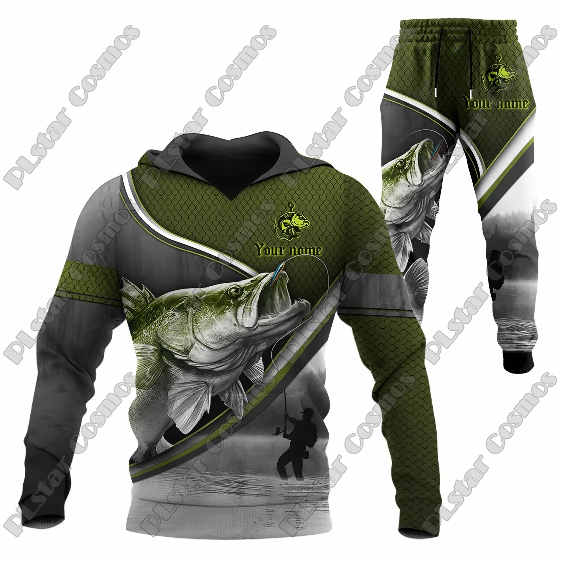 Walleyes Fishing Custom Name 3D Printed Men Sets Hoodie&Pants Autumn Unisex Sportswear Casual Tracksuits Male Clothes TZ-04