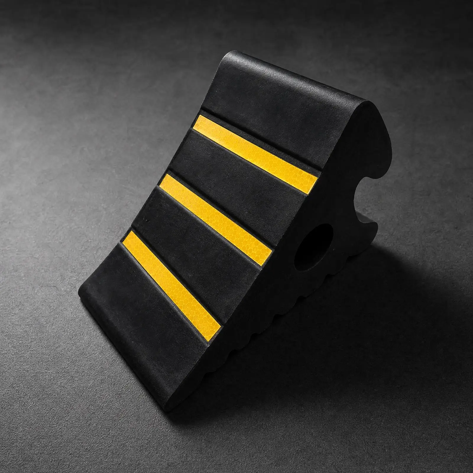 Anti Slip Rubber Tire Chock Wedge Wheel Stopper for Car Truck Trailer Use on Incline Flat Ground