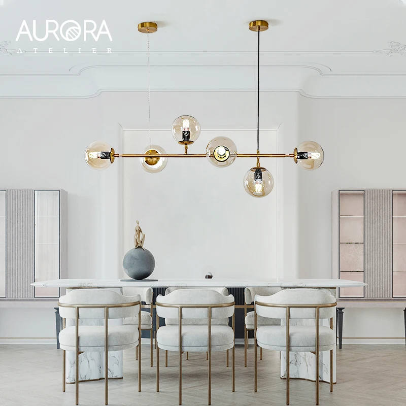 

Nordic Art Strip Стеклянные светодиодные подвесные светильники Современный стеклянный шар Подвеска LOFT Потолочная люстра Hanglamp Дымчатое золото Подвесной светильник