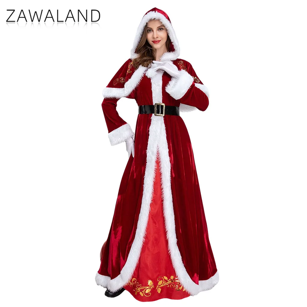 عيد الميلاد الكبار تأثيري حلي مضحك حفلة رجل سانتا كلوز مجموعة كاملة ملابس امرأة موضة فستان أحمر مرحلة الأداء وتتسابق