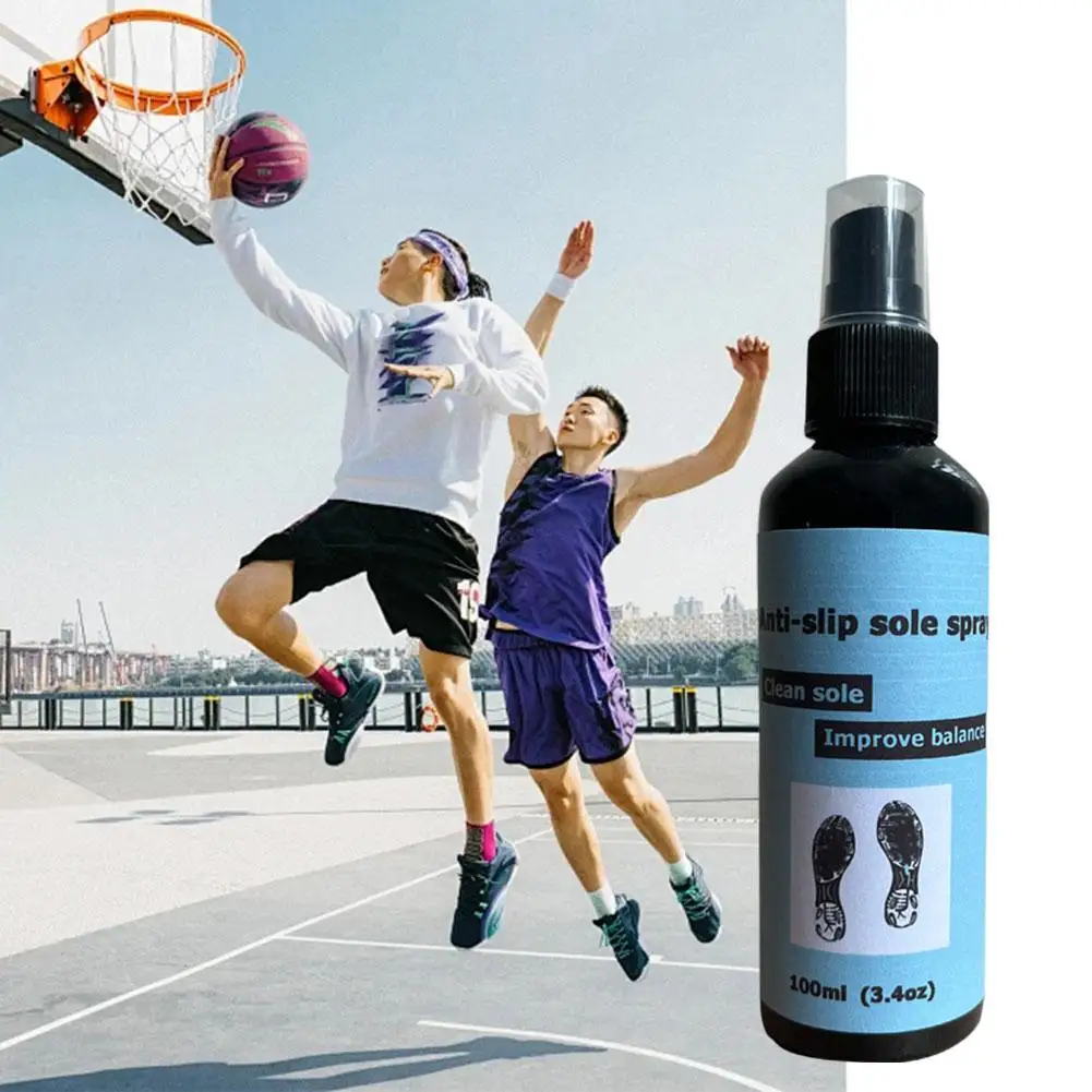 Basketball Shoe Grip Spray 100ml Anti-Slip Sole Spray Spray For Basketball Shoes Shoe Sole Protector Improves Traction Clea G7U7