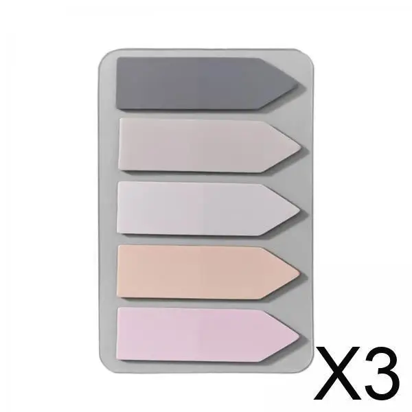 3x Multipurpose Sticky Pads Stationery Supplies for School Documents Students