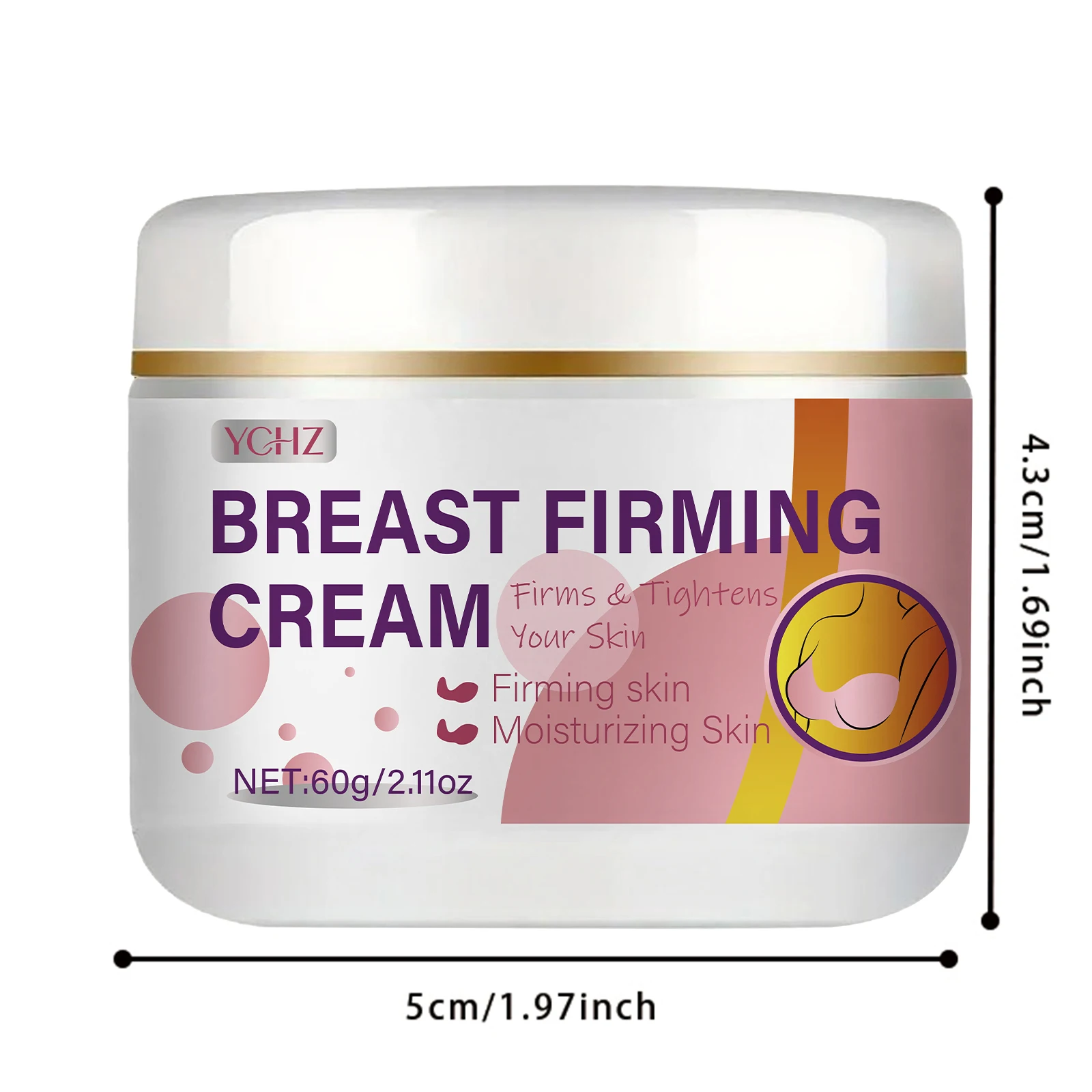 Women's Breast Care Cream - Strengthens and Firms the Skin - Suitable for All Skin Types, Moisturizing Formula, Softens Skin, Firms the Breasts - 60g view 6